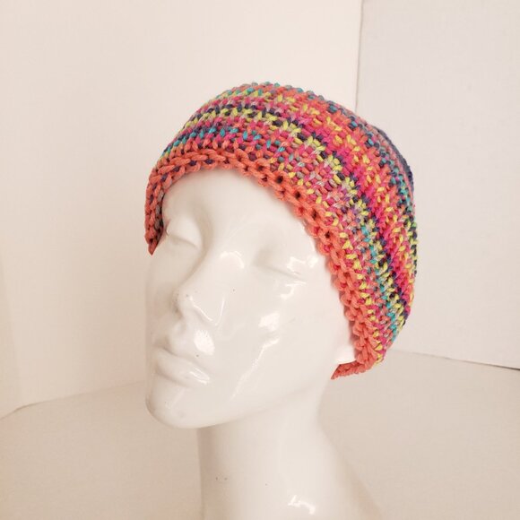 Accessories - New Handmade Youth Crochet Multicolor Colorful Striped Hat Beanie Cute